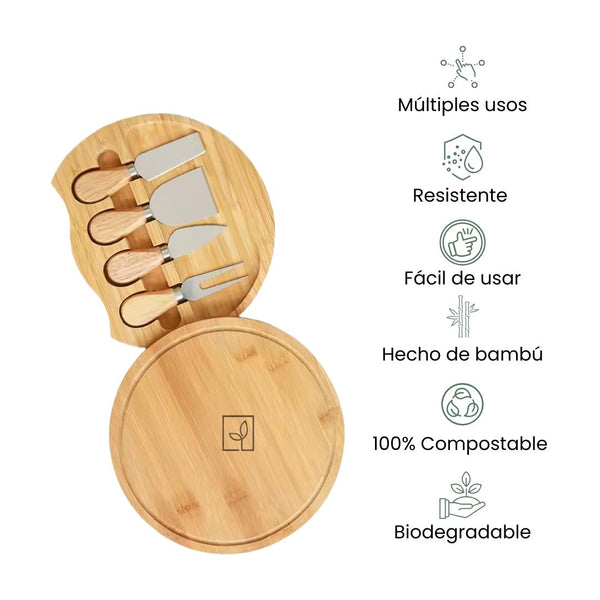 Fair Juego de Tablas y Cuchillos de Bambú Bambusa