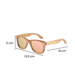 Fair Gafas De Bambú Original Protección UV 400 Rosado