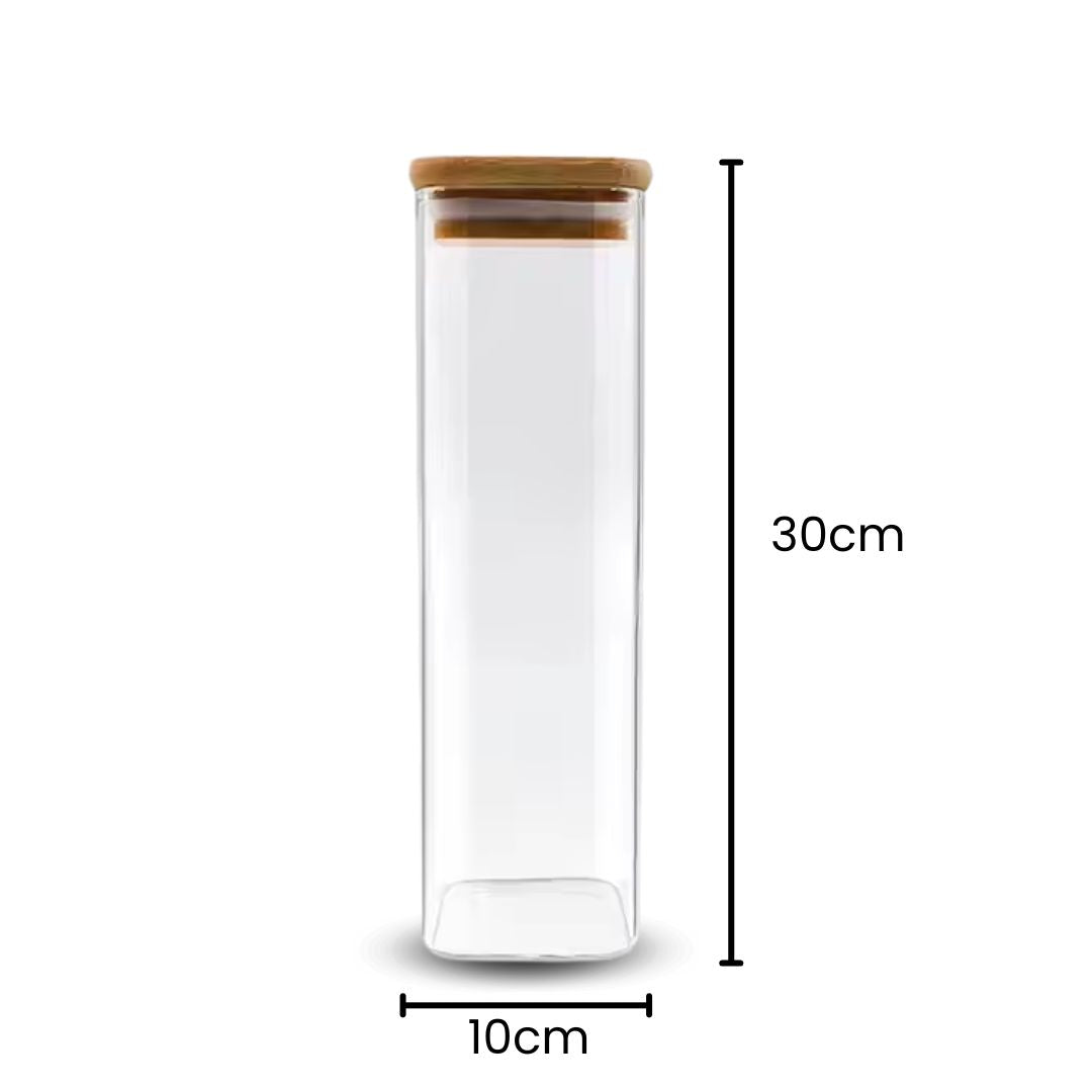 Fair Envases de Vidrio Tapa Bambú 2400ml