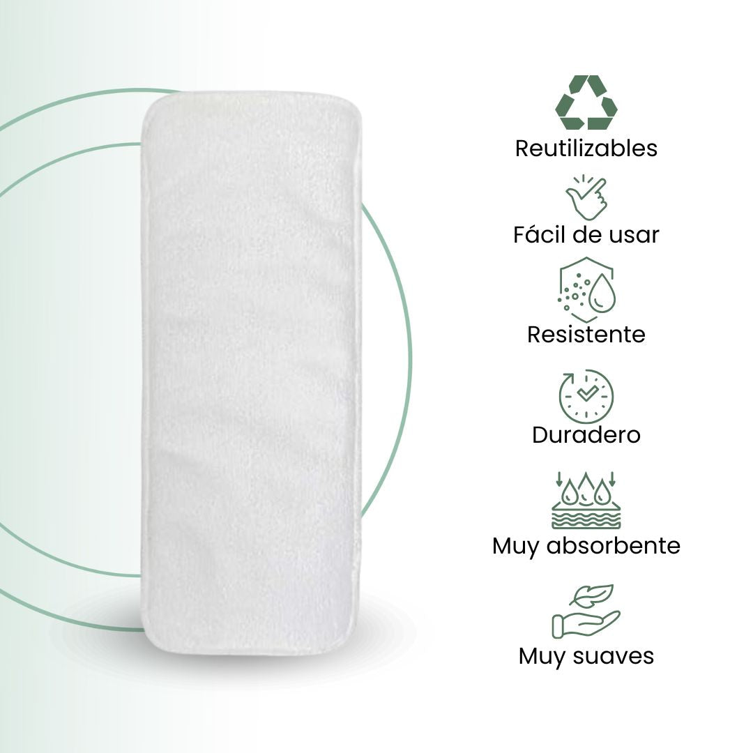 Fair Inserto Pañal Absorbente Microfibra 3 Capas Blanco