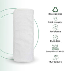 Fair Inserto Pañal Absorbente Microfibra 3 Capas Blanco
