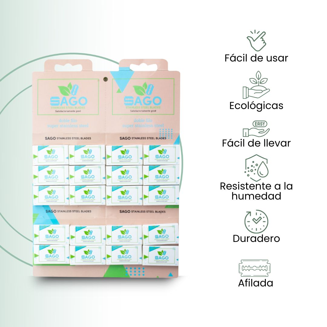 Sago Hoja de Afeitar Sago Premiun x100