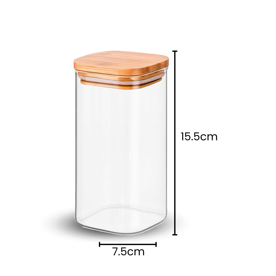 Fair Envases de Vidrio Tapa Bambú 800ml