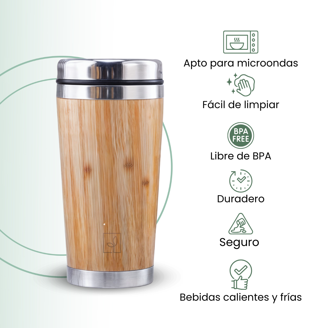 Fair Vaso de bambú Térmica Tribu de 450 ml