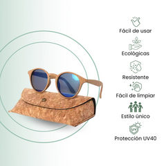 Fair Gafas De Bambú Aviador Protección UV 400