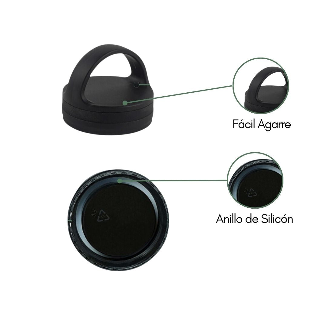 Fair Botella Sport Térmica de Acero Inoxidable 1200ML Negra