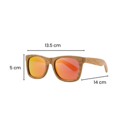 Fair Gafas De Bambú Original Protección UV 400 Naranja