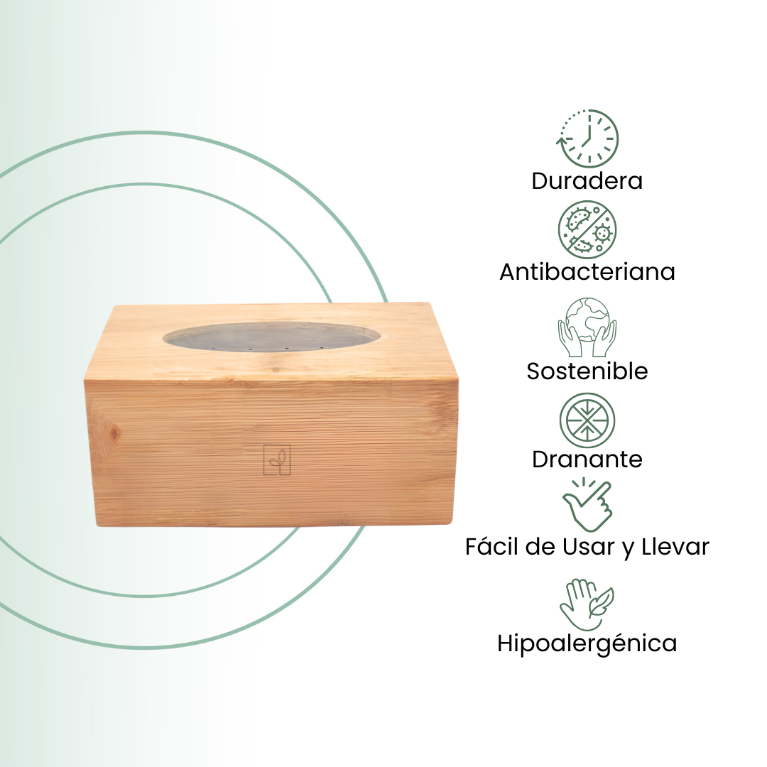 Fair Caja para Pañuelos de Bambú