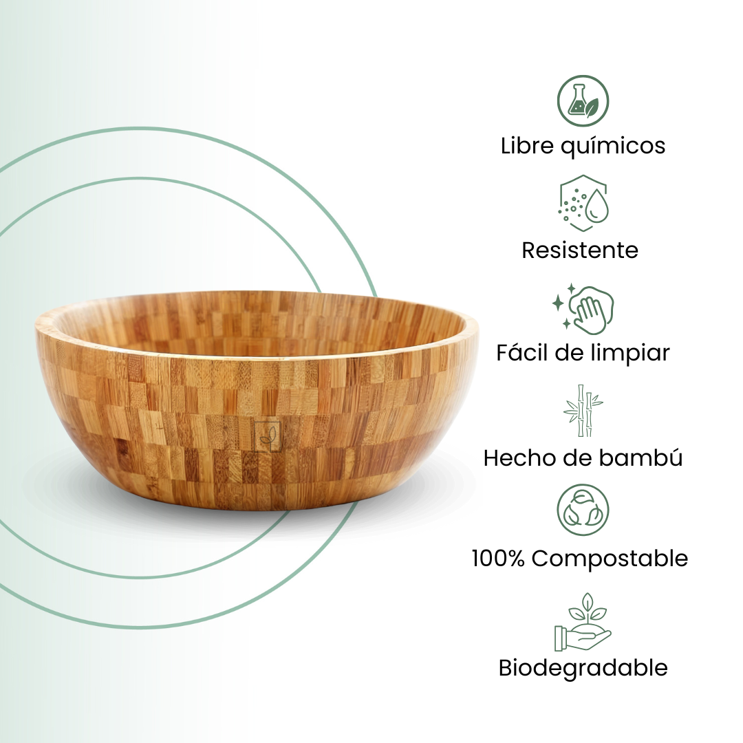 Fair Bowl Redondo de Bambú Ecosazon 25x8cm