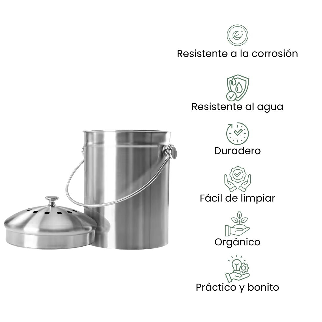 Fair Tacho de Compostaje Metálico 1,3 Galones