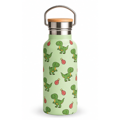 Fair Botella Térmica Camping de Acero Inoxidable con Tapa de Bambú 350ML Diseños