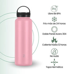 Fair Botella Sport Térmica de Acero Inoxidable 1200ML Rosada