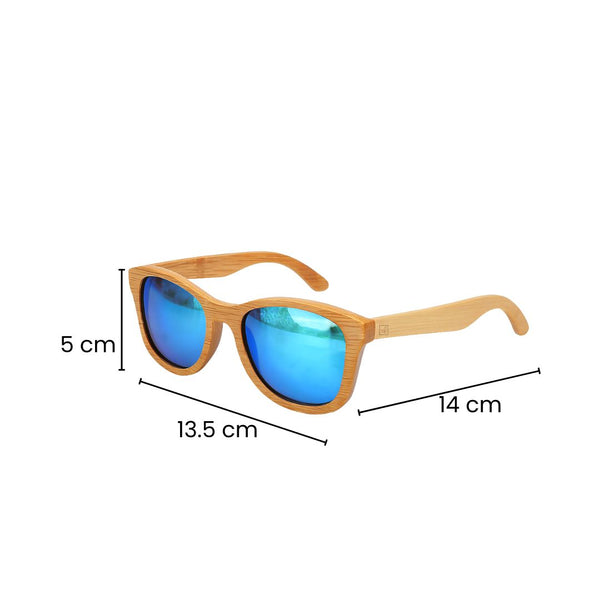 Fair Gafas De Bambú Original Protección UV 400 Celeste