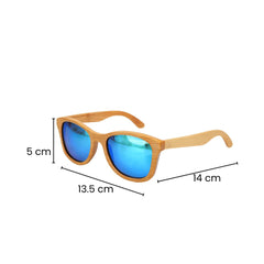 Fair Gafas De Bambú Original Protección UV 400 Celeste