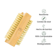 Fair Cepillo para Manos y Uñas con Mango de Bambú y Cerdas de Sisal
