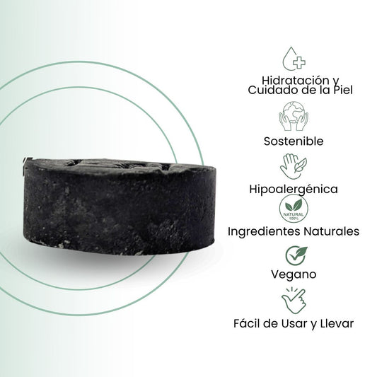 Fair Shampoo Sólido Vegano de Carbón Activado - Limpieza Profunda y Natural