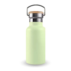 Fair Botella Térmica Camping de Acero Inoxidable con Tapa de Bambú 350ML