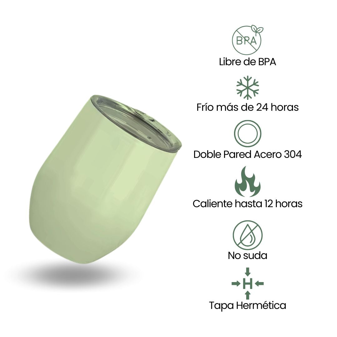 Fair Botella Taza Térmica Oval Acero Inoxidable Sublimable 360ML
