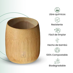 Fair Taza de bambú boli 7.8x7.8cm