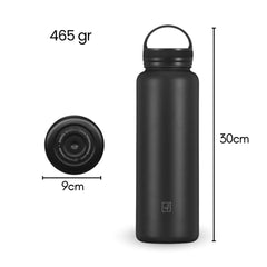 Fair Botella Sport Térmica de Acero Inoxidable 1200ML Negra