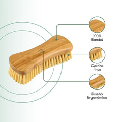 Fair Cepillo para Lavar Ropa de Bambú y Cerdas de Sisal