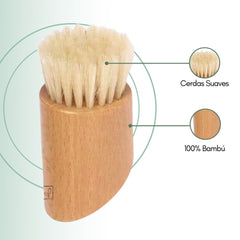 Fair Brocha de Limpieza Rasuradora con Mango de Bambú y Cerdas de Sisal