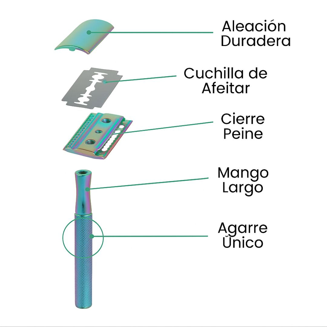 Fair Rasuradora PREMIUN de Acero Inoxidable Reutilizable Tornasol