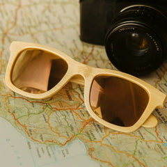 Fair Gafas De Bambú Original Protección UV 400 Rosado