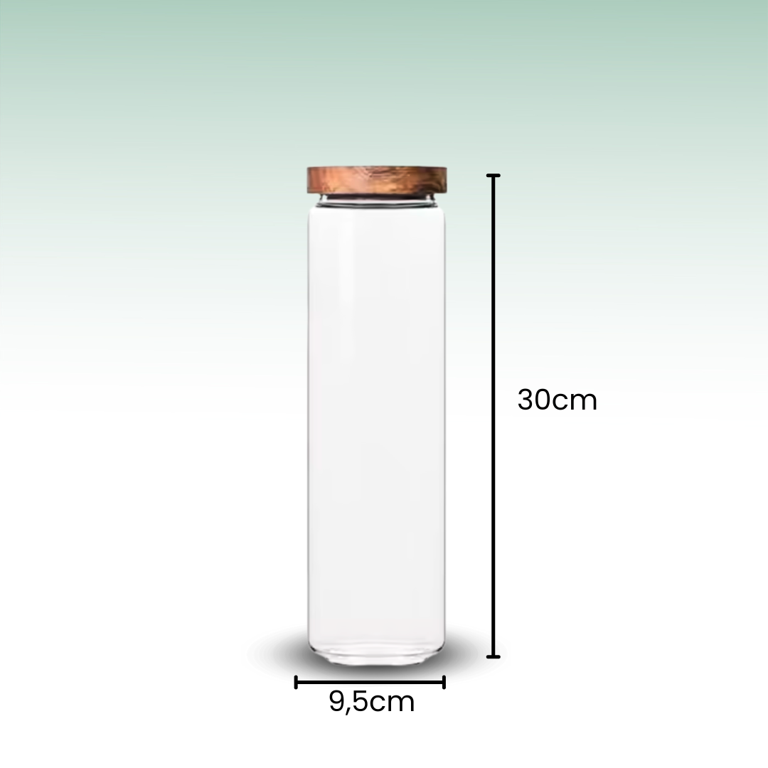 Fair Envases de Vidrio Tapa Bambú 2400ml