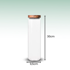 Fair Envases de Vidrio Tapa Bambú 2400ml