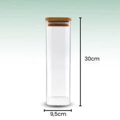 Fair Envases de Vidrio Tapa Bambú 2400ml