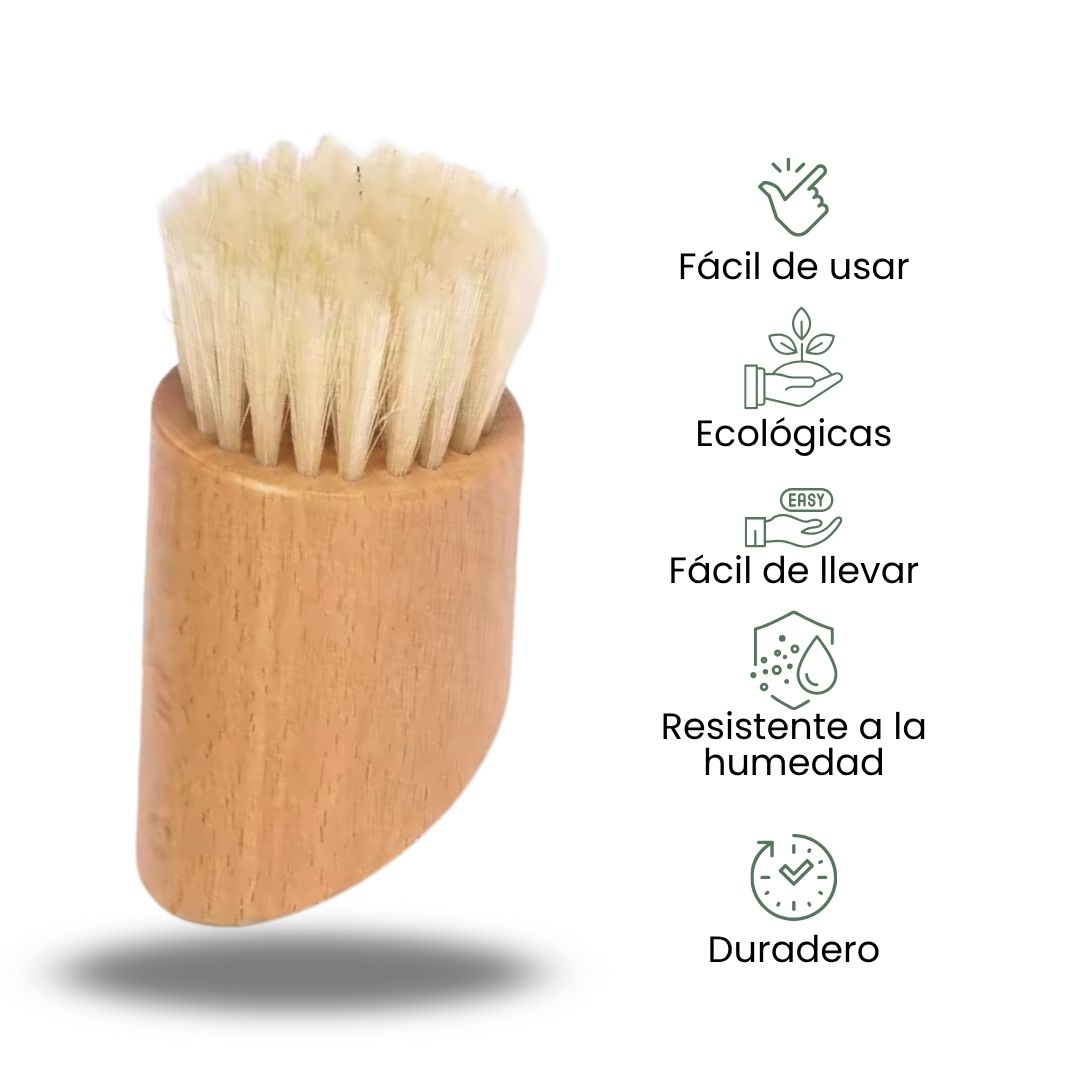 Fair Brocha de Limpieza Rasuradora con Mango de Bambú y Cerdas de Sisal