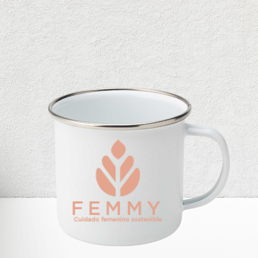 Femmy Taza Esmaltada Esterilizar La Copa o Infusiones