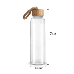 Fair Botella de Vidrio Tapa Bambú Econosip  500ml