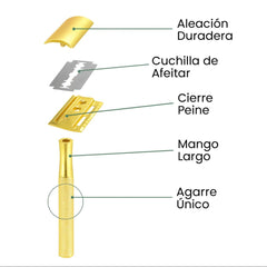 Fair Rasuradora PREMIUN de Acero Inoxidable Reutilizable Dorado