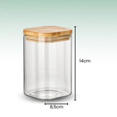 Fair Envases de Vidrio Tapa Bambú 800ml