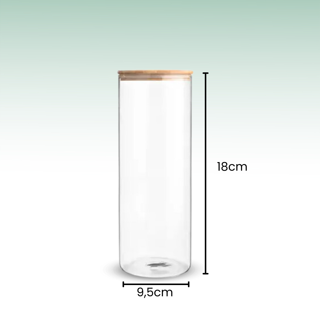 Fair Envases de Vidrio Tapa Bambú 1000ml