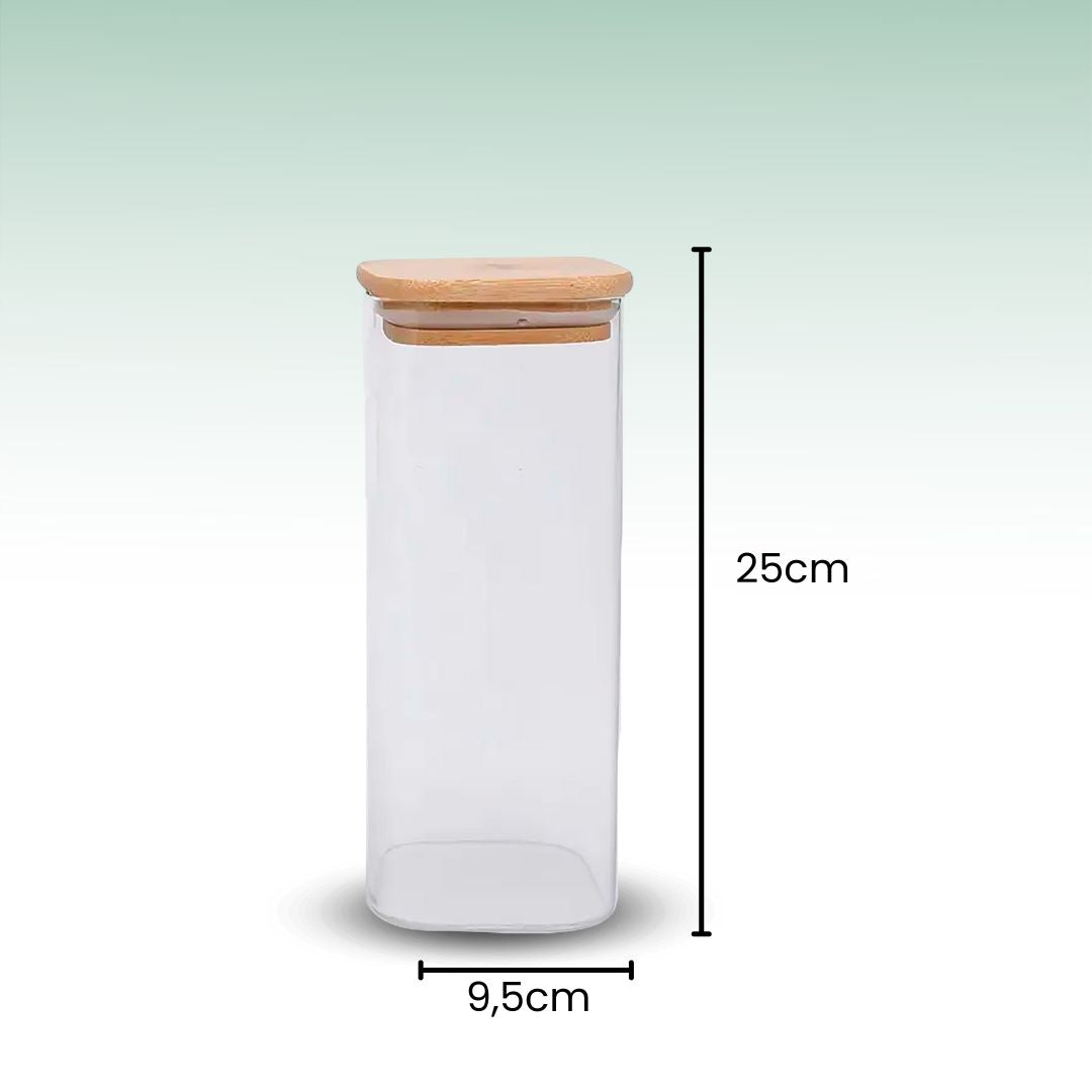Fair Envases de Vidrio Tapa Bambú 1800ml