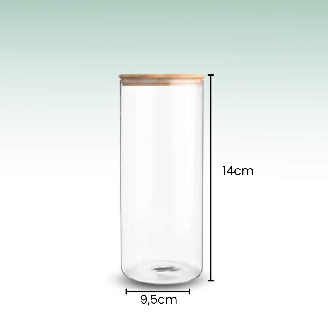 Fair Envases de Vidrio Tapa Bambú 800ml