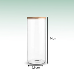 Fair Envases de Vidrio Tapa Bambú 800ml