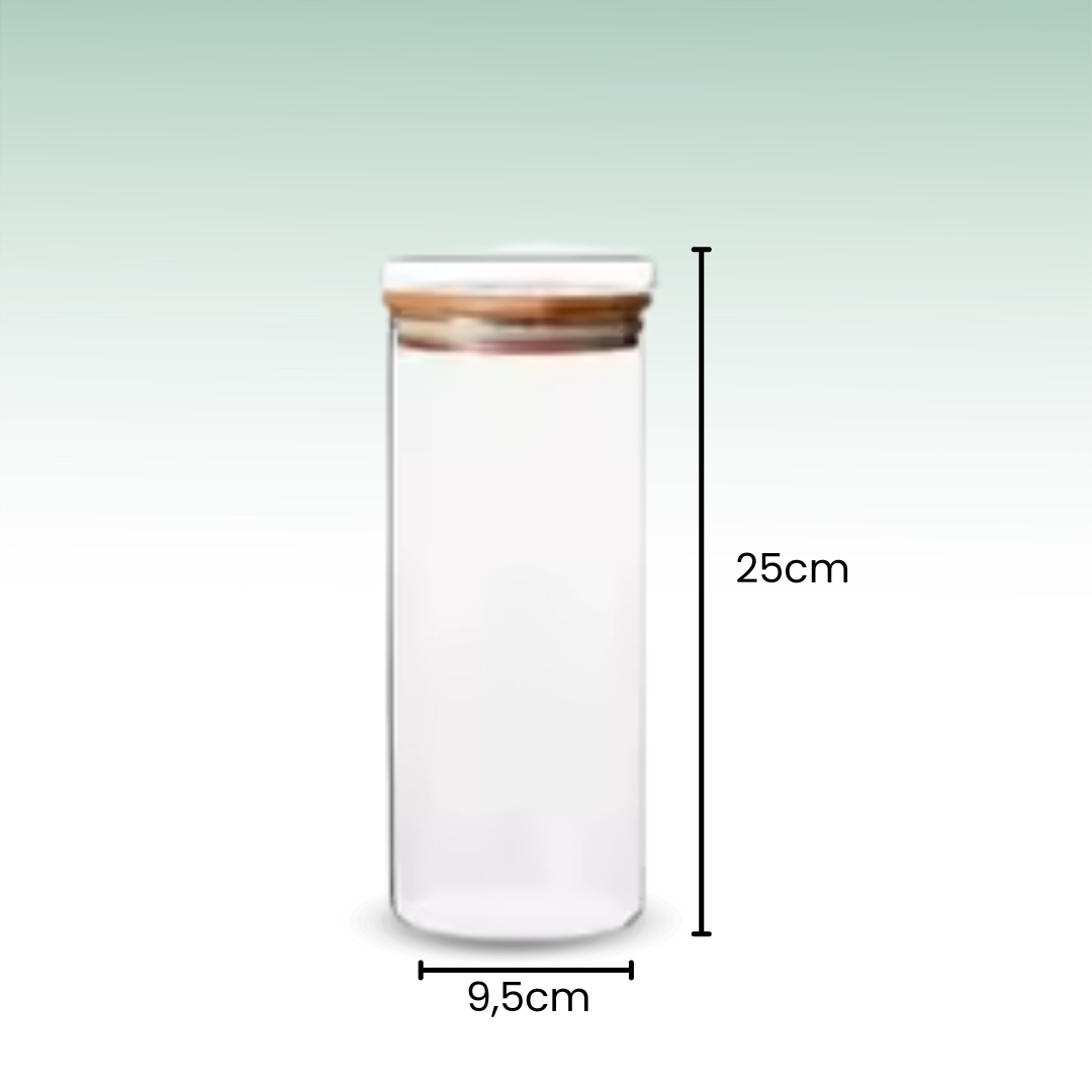 Fair Envases de Vidrio Tapa Bambú 1800ml