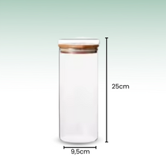 Fair Envases de Vidrio Tapa Bambú 1800ml
