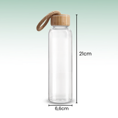 Fair Botella de Vidrio Tapa Bambú Econosip  500ml