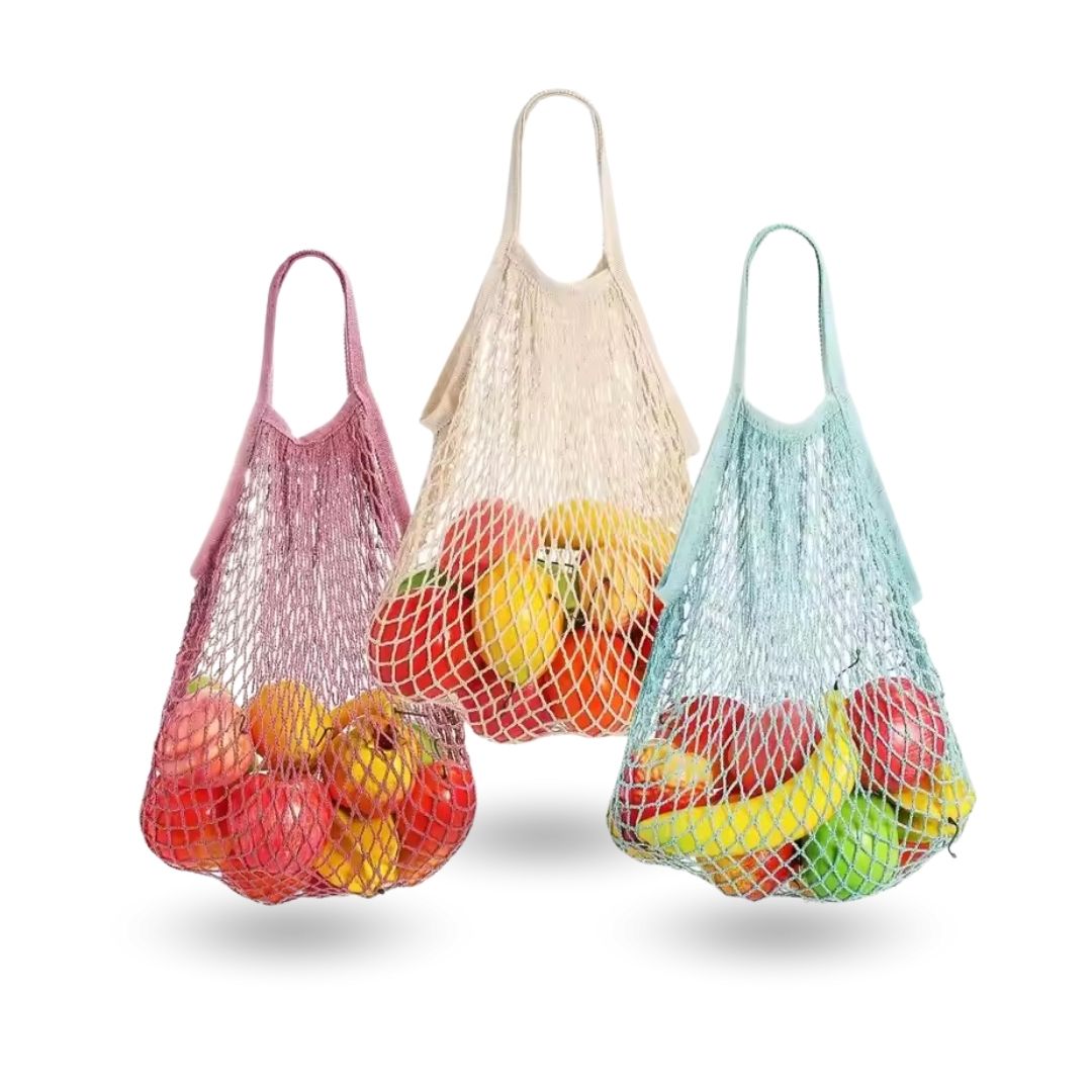 Fair Bolso Malla de Algodón para Frutas y Verduras Reutilizables
