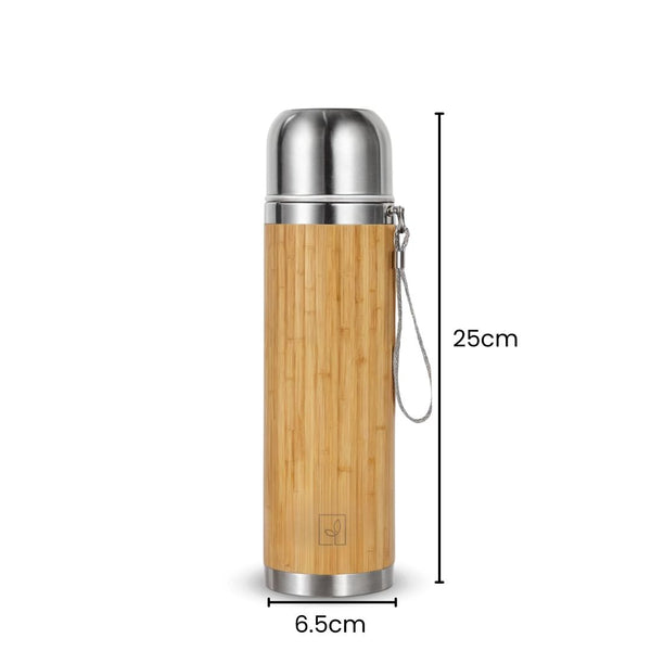 Fair Botella de Bambú Térmica Thermogo de 500ml