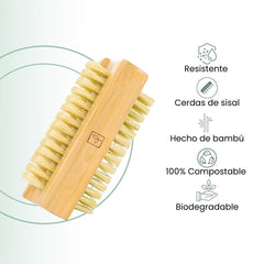 Fair Cepillo para Manos y Uñas con Mango de Bambú y Cerdas de Sisal