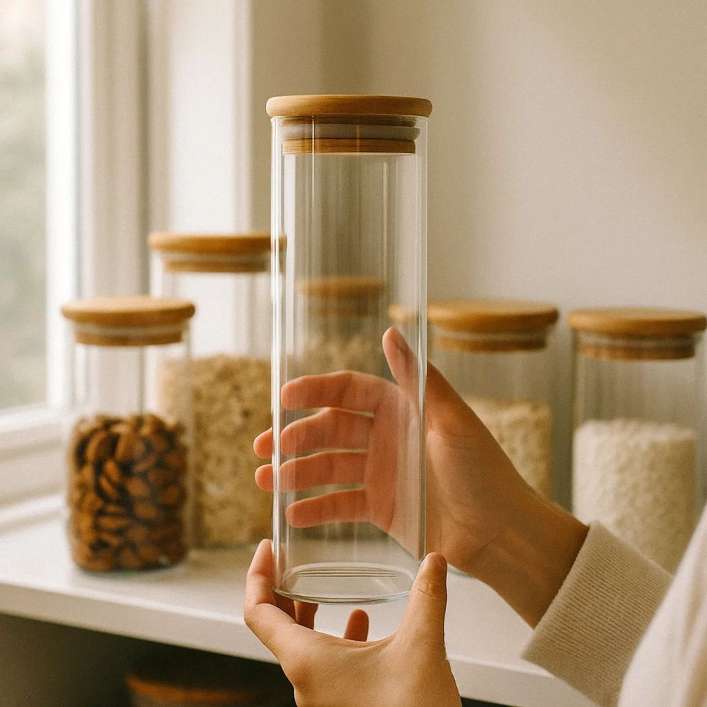 Fair Envases de Vidrio Tapa Bambú 2400ml