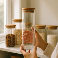 Fair Envases de Vidrio Tapa Bambú 2400ml