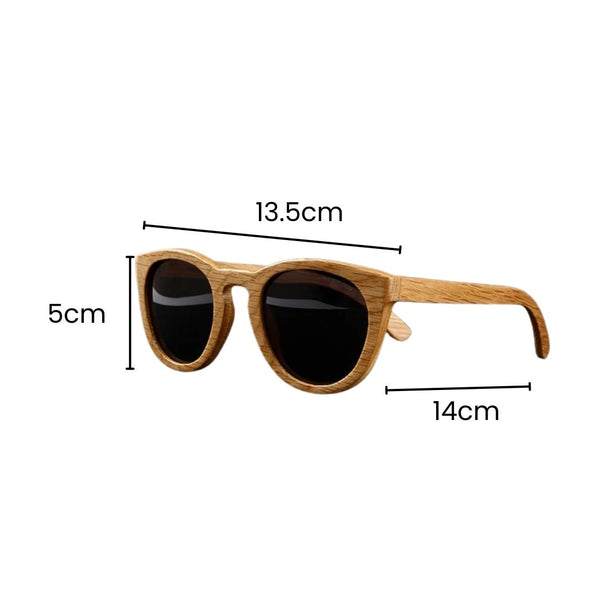 Fair Gafas De Bambú Aviador Protección UV 400 Negro