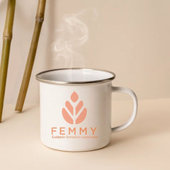 Femmy Taza Esmaltada Esterilizar La Copa o Infusiones